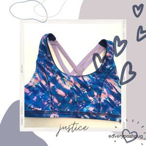 Justice Girls Reversible Sports Bra, Size 28